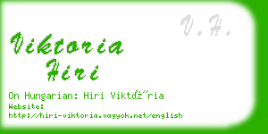 viktoria hiri business card